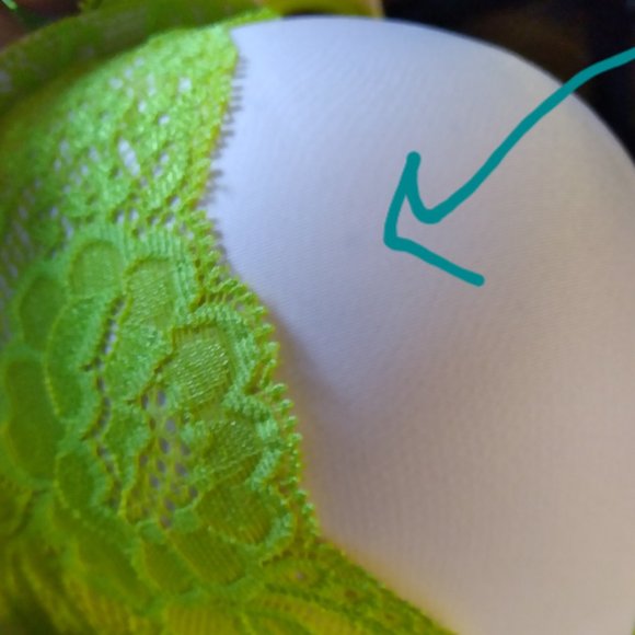 NWT VICTORIA SECRET (32B)Lime green/yellow Dream Angels - Picture 6 of 10